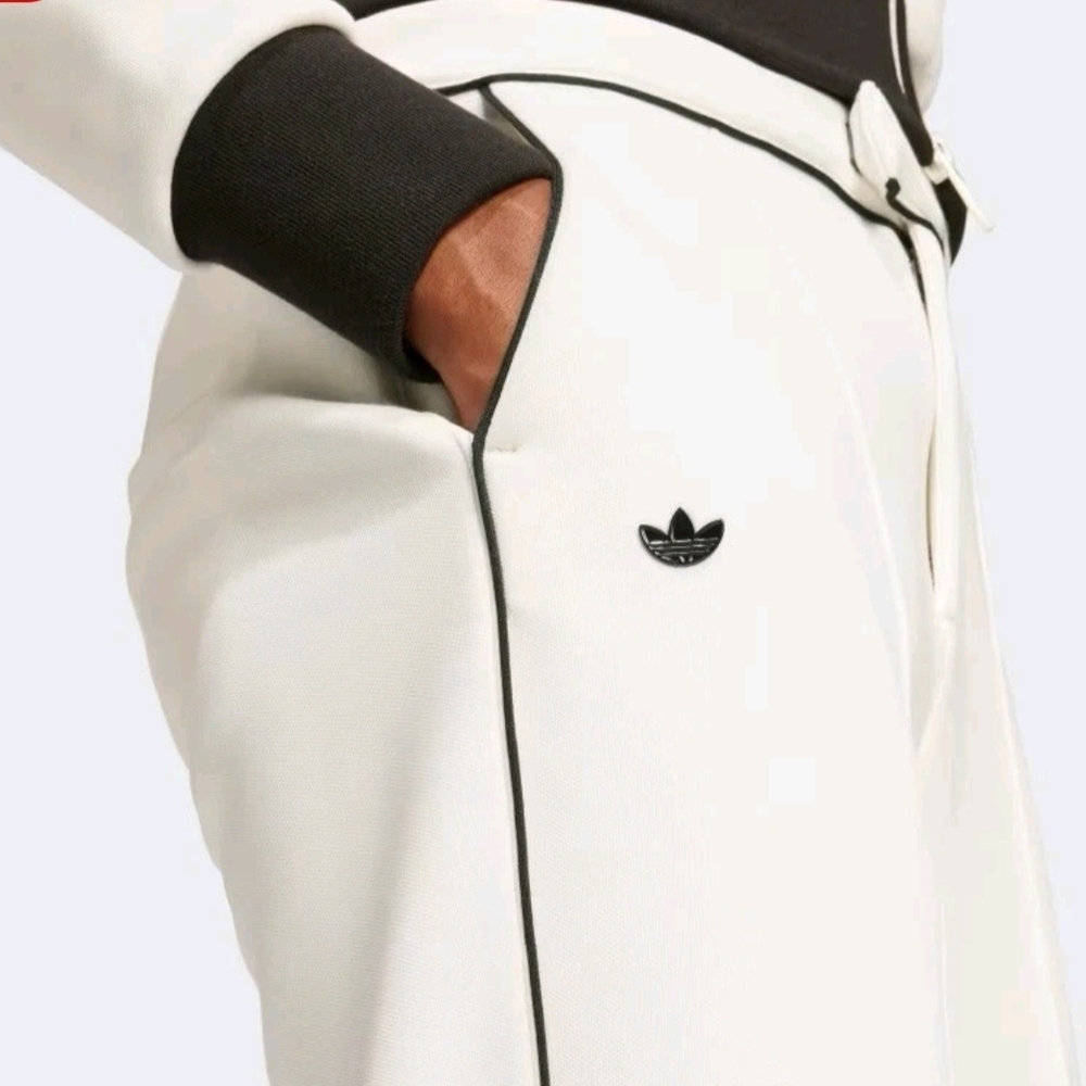 adidas Originals White Trousers with Black Trim